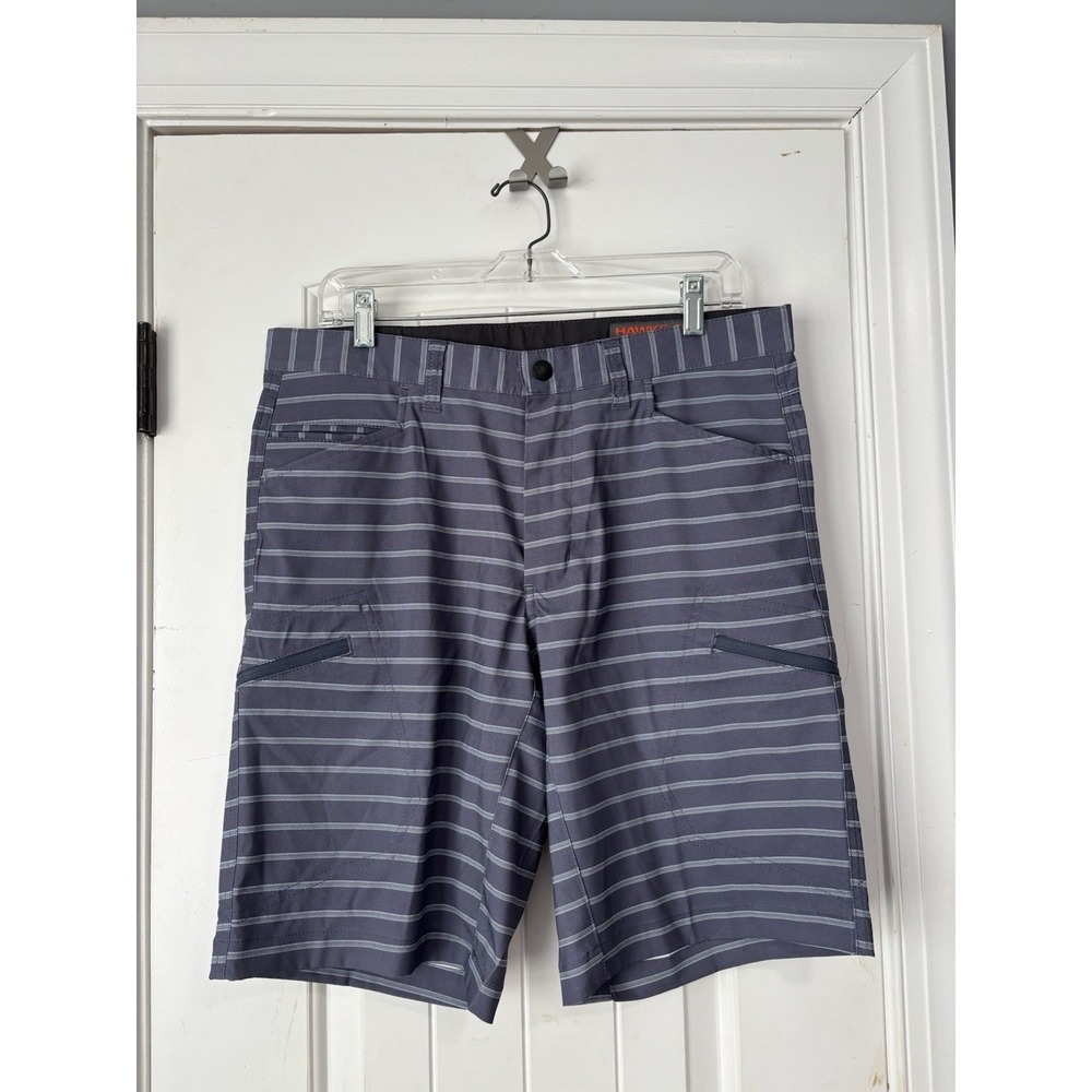 Hawke & Co Men's Pro Series Casual Chino Shorts Flat Front Blue Gray Size 34 - Picture 1 of 3
